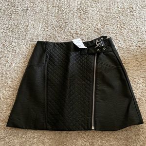 NWT faux-leather mini skirt